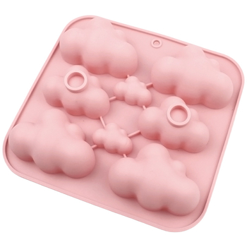 Formă din silicon pentru coacere cu 8 cavități în formă de nori, matriță creativă pentru mousse cake și matriță DIY pentru pâine pentru sandwich