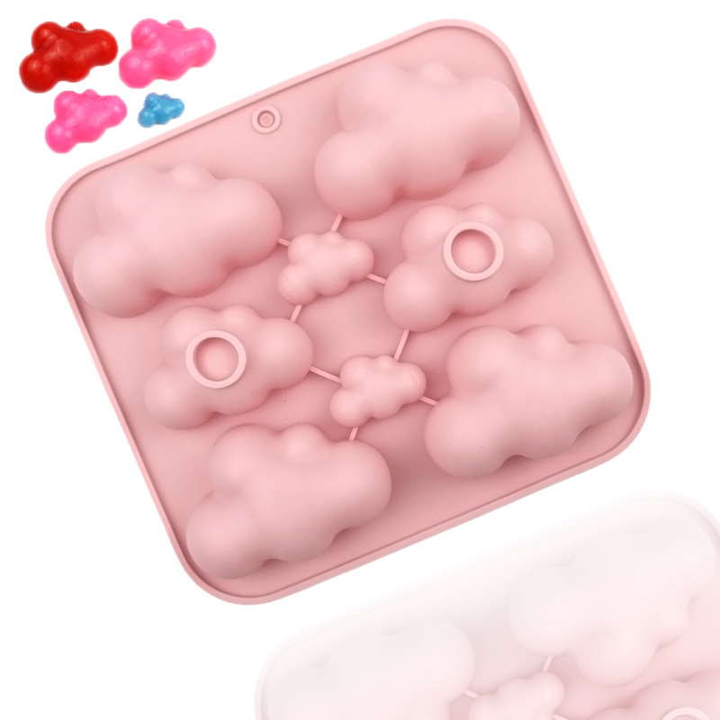 Formă din silicon pentru coacere cu 8 cavități în formă de nori, matriță creativă pentru mousse cake și matriță DIY pentru pâine pentru sandwich