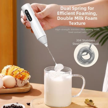 Spumător electric de mână pentru lapte și ouă, mixer multifuncțional de bucătărie