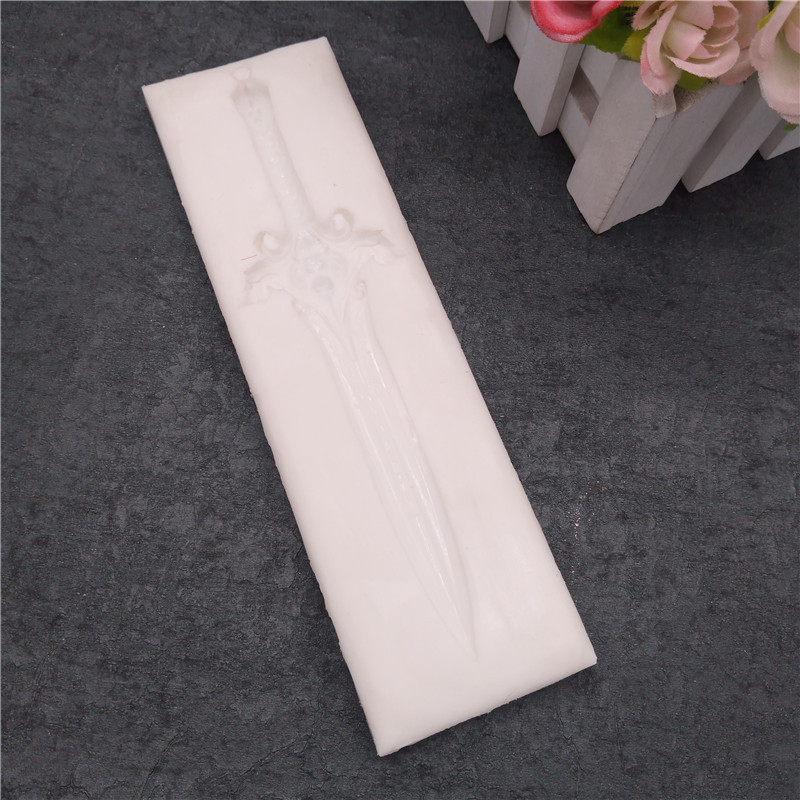 Formă din silicon pentru tort, în formă de sabie, pentru decor fondant și ciocolată