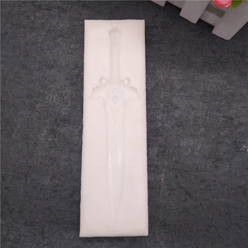 Formă din silicon pentru tort, în formă de sabie, pentru decor fondant și ciocolată