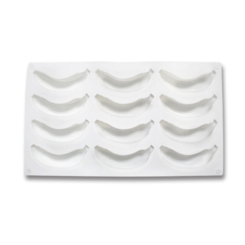Formă de silicon pentru prăjituri, 12 cavități, cu banană jeleu mousse, budincă și înghețată, fondant ciocolată DIY