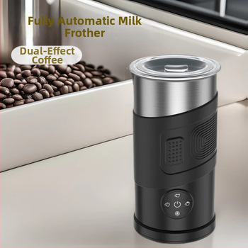 Spumător de lapte complet automat, multifuncțional, pentru cafea cu lapte cald sau rece, cu dublă acțiune