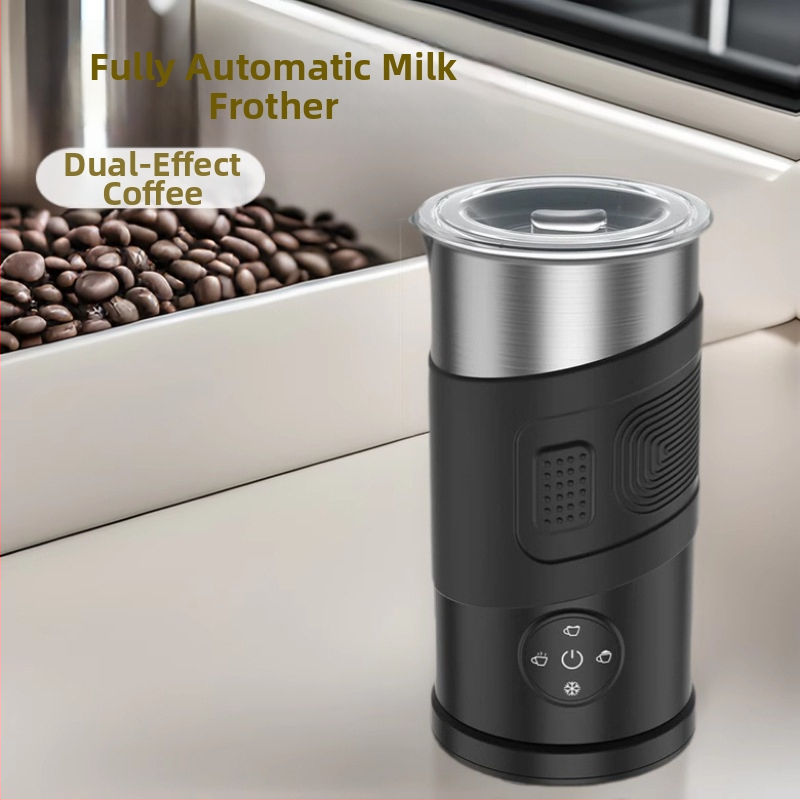 Spumător de lapte complet automat, multifuncțional, pentru cafea cu lapte cald sau rece, cu dublă acțiune
