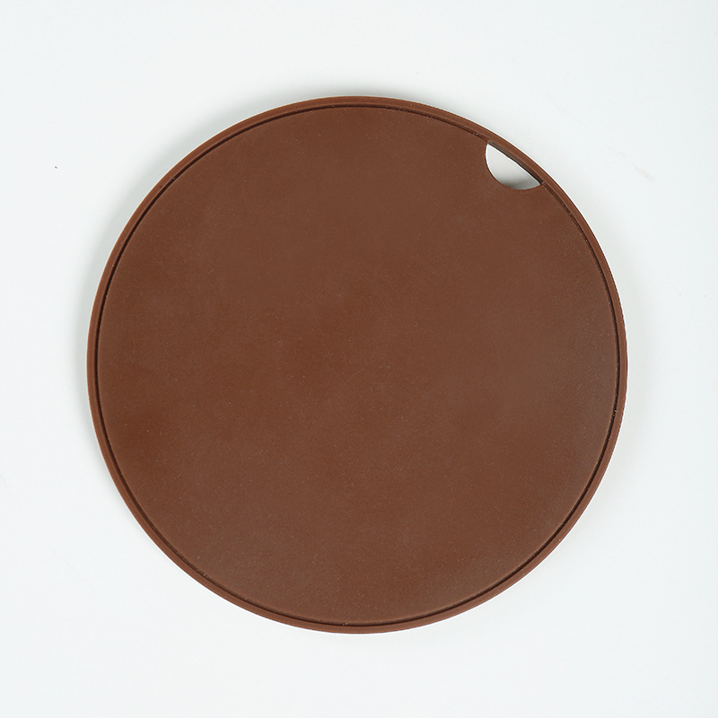 Covoraș circular izolant din silicon pentru veselă și oale, rezistent la căldură, protecție împotriva arsurilor, design minimalist monocrom
