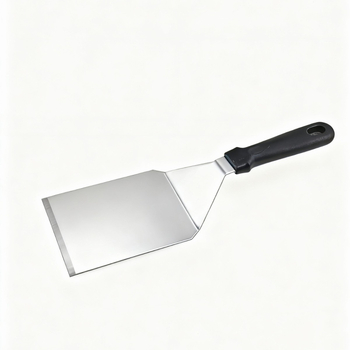 Spatulă din oțel inoxidabil pentru gătit, versatilă pentru tiramisu, friptură și clătite; unelte Teppanyaki și spatulă pentru netezirea clătitelor; mâner antiderapant