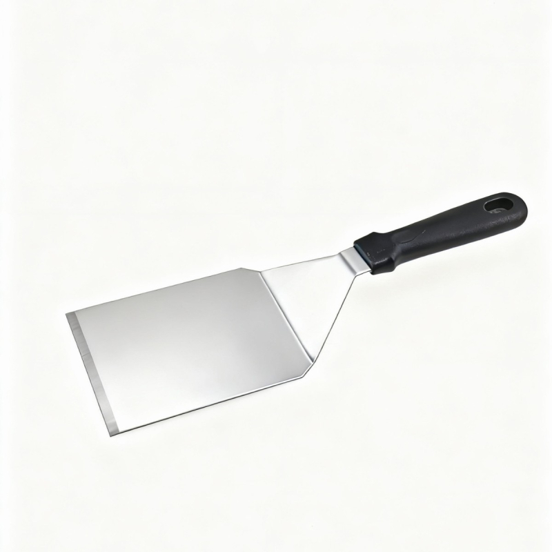 Spatulă din oțel inoxidabil pentru gătit, versatilă pentru tiramisu, friptură și clătite; unelte Teppanyaki și spatulă pentru netezirea clătitelor; mâner antiderapant