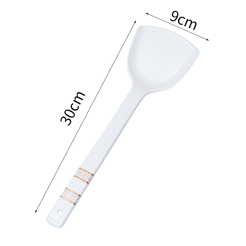 Spatulă ceramică de bucătărie, 30 cm, glazurată, rezistentă la temperaturi înalte, nu mucezează, fără vopsea sau ceară, igienică pentru bucătăria proprie