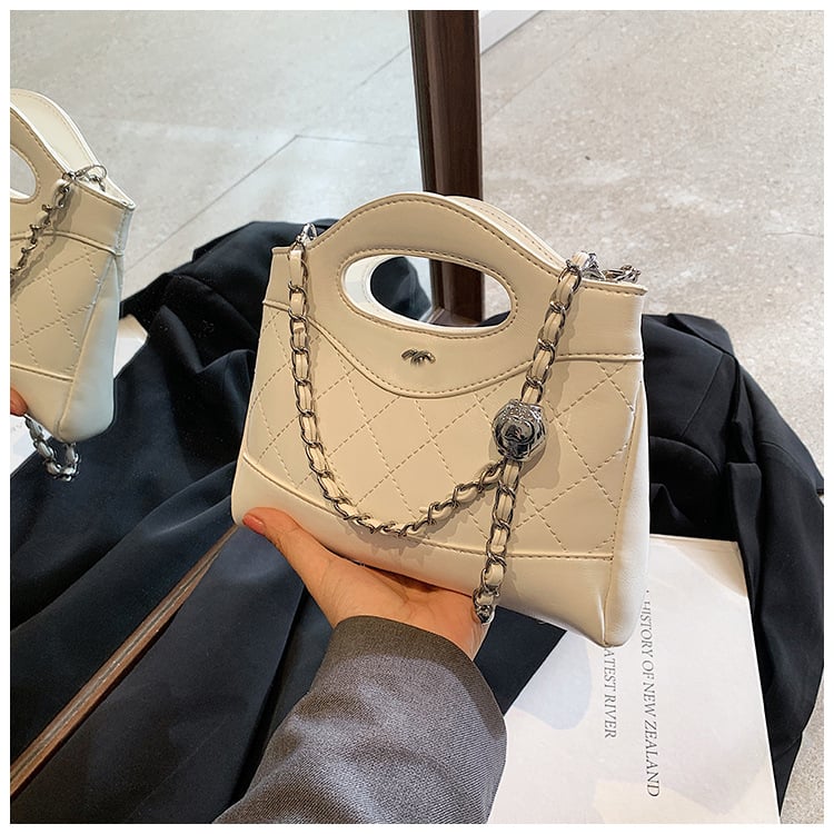 Chanel inspirirana torba s lancem, teksturirana mini torbica za ramena, 2025