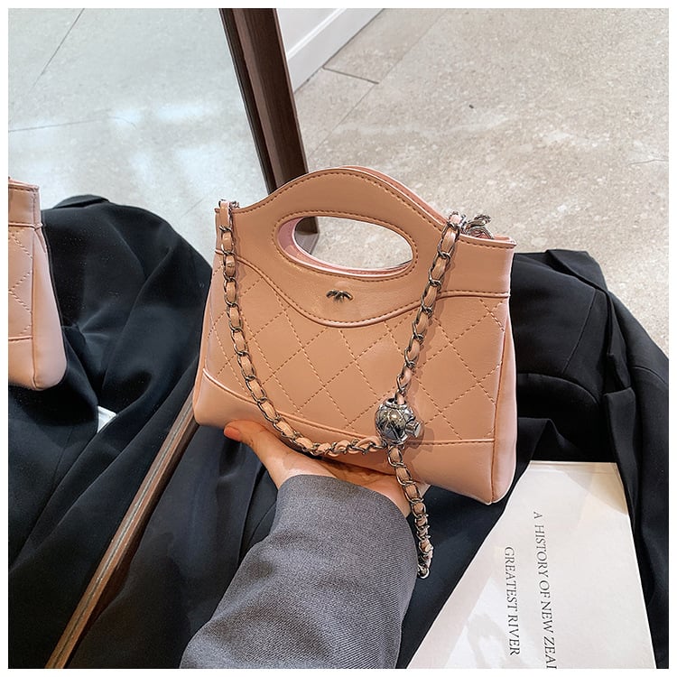 Chanel inspirirana torba s lancem, teksturirana mini torbica za ramena, 2025