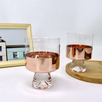 Set de decantare din sticlă, gradient roz-auriu și gri, capacitate 900 ml, stil modern