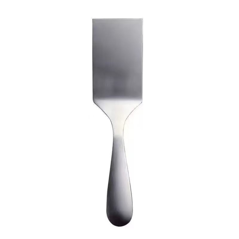 Spatulă mică din oțel inoxidabil, spatulă plată pentru teppanyaki, friptură, tort și clătite