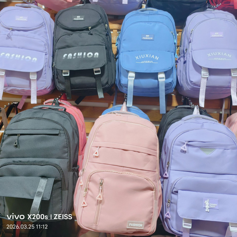 Harajuku-inspired ležerni ruksak za učenike i studente, velik kapacitet, minimalistički dizajn, pogodan od osnovne škole do sveučilišta, kompatibilan s 15-inčnim prijenosnikom