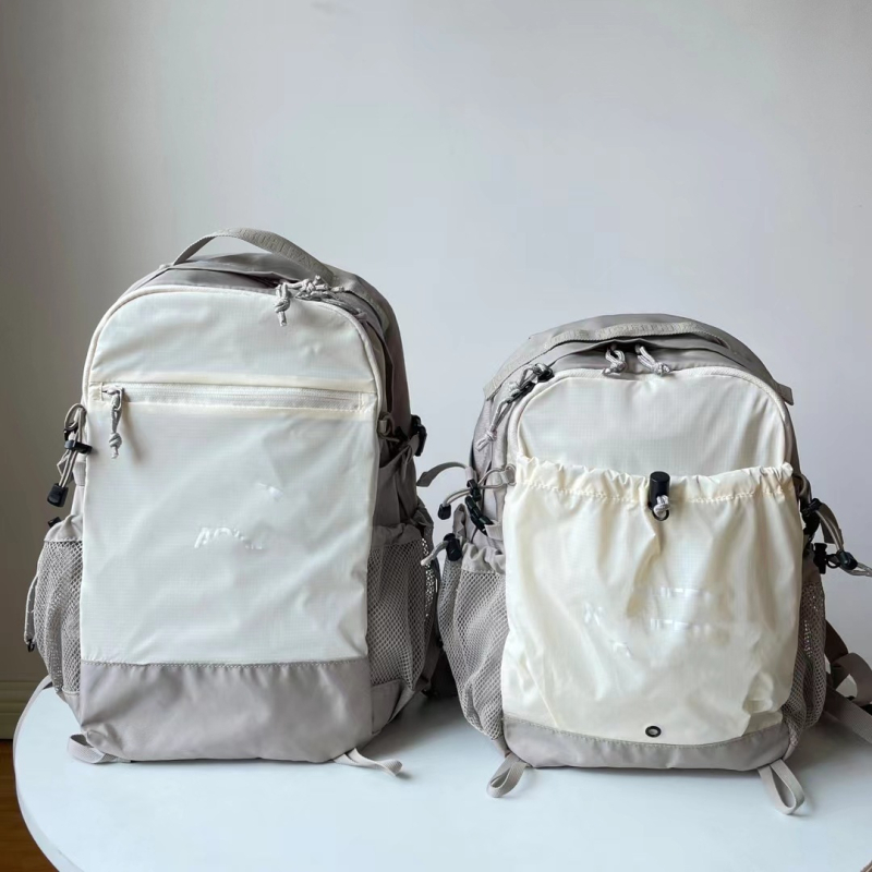 Unisex nylon ranac za učenike i putovanja, gradski minimalistički stil, kapacitet do 20 l, za 8-inčni laptop, s zaštitom od kiše