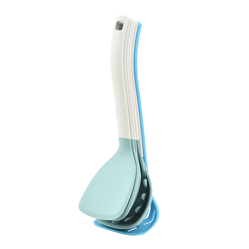 Set de 6 spatule din silicon cu depozitare verticală, antiaderente și rezistente la temperaturi înalte, pentru gătit