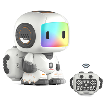 Okos távirányítós robot fényekkel, zenével és tánccal, beszédismétlő funkcióval; gyerekeknek szánt oktató játék és programozás