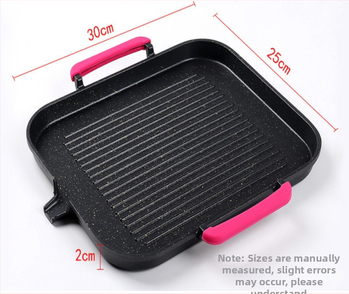 Tigaie grill pentru inducție cu piatră Maifanite, fără strat, fără fum
