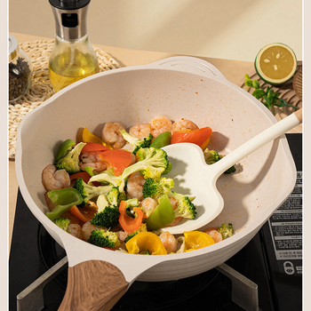 Set spatule din silicon cu mâner din lemn – ustensile de bucătărie, de calitate alimentară, antiaderente, rezistente la căldură