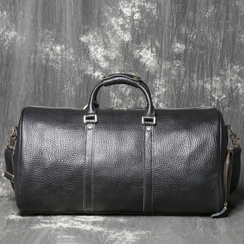 Torba za putovanje od prave bivolje kože s pretincem za cipele, unisex, kapacitet 20–35 L