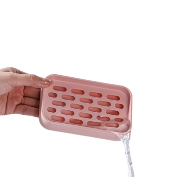 Tava dublă pentru săpun cu drenaj, pentru baie, design lat și gros, potrivită pentru săpunuri solide și săpunuri făcute manual