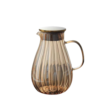 Set de sticle de apă reci din sticlă borosilicată, cu strat electroplatat, rezistentă la temperaturi ridicate, cu dungi verticale și textură picurată, pentru uz casnic