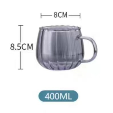 Set de sticle de apă reci din sticlă borosilicată, cu strat electroplatat, rezistentă la temperaturi ridicate, cu dungi verticale și textură picurată, pentru uz casnic