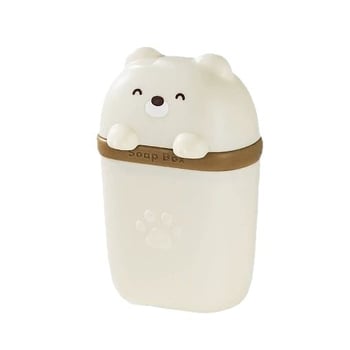 Cutie de săpun pentru călătorii, portabilă, mică, etanșă cu capac, design desen animat pentru copii