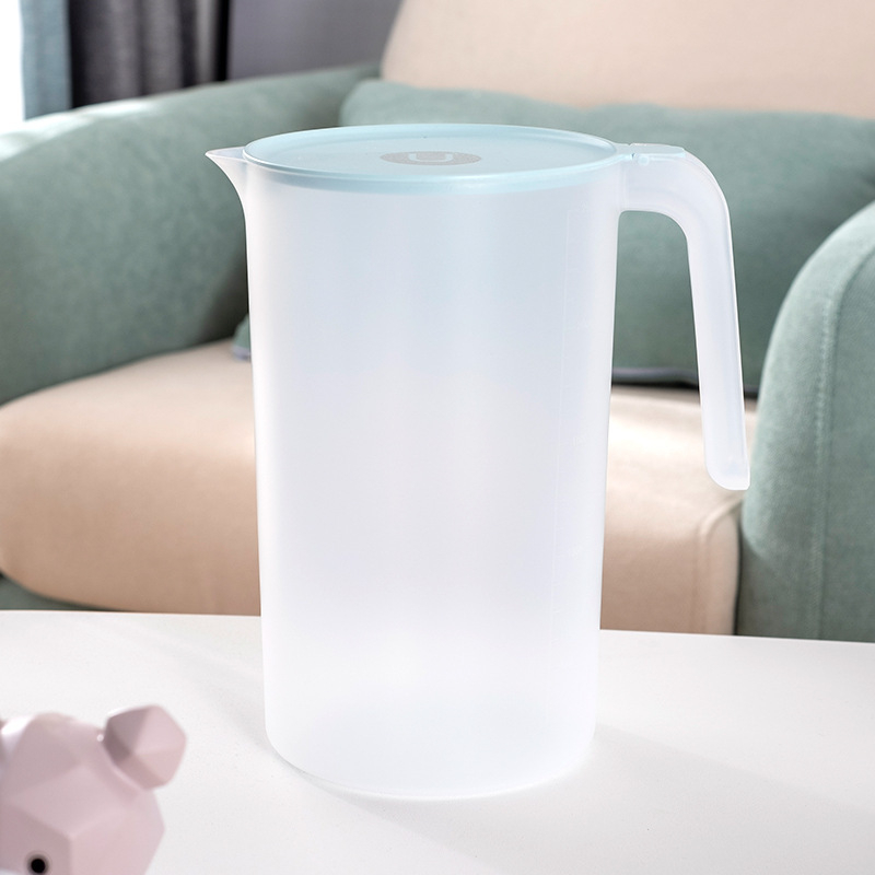 Carafă transparentă din plastic pentru băuturi reci, capacitate mare, set de pahare