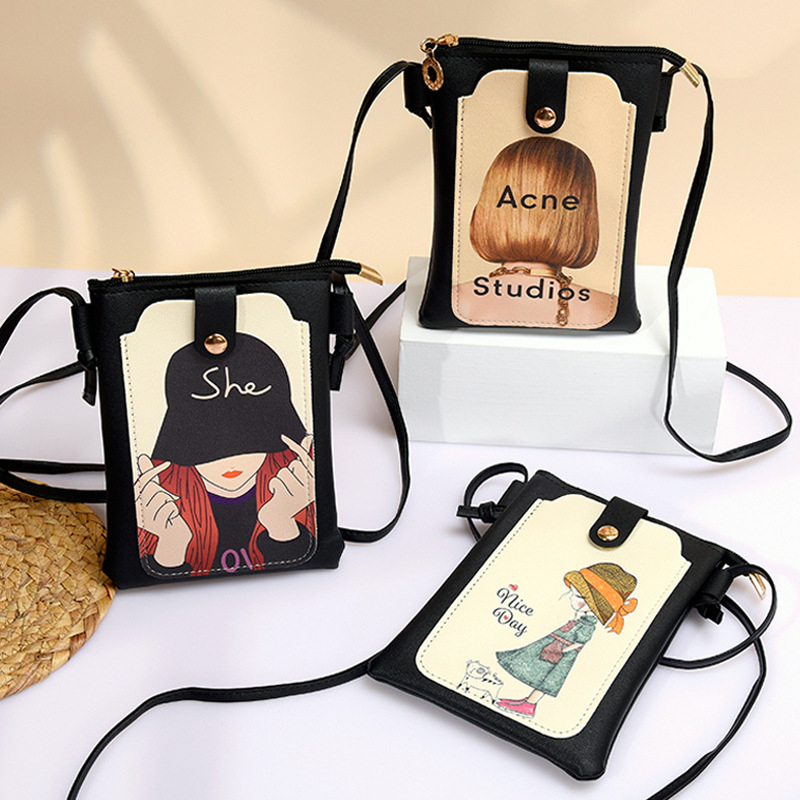Ženska torbica za mobitel, 2025 novi korejski stil mode, svestrana kompaktna crossbody torba