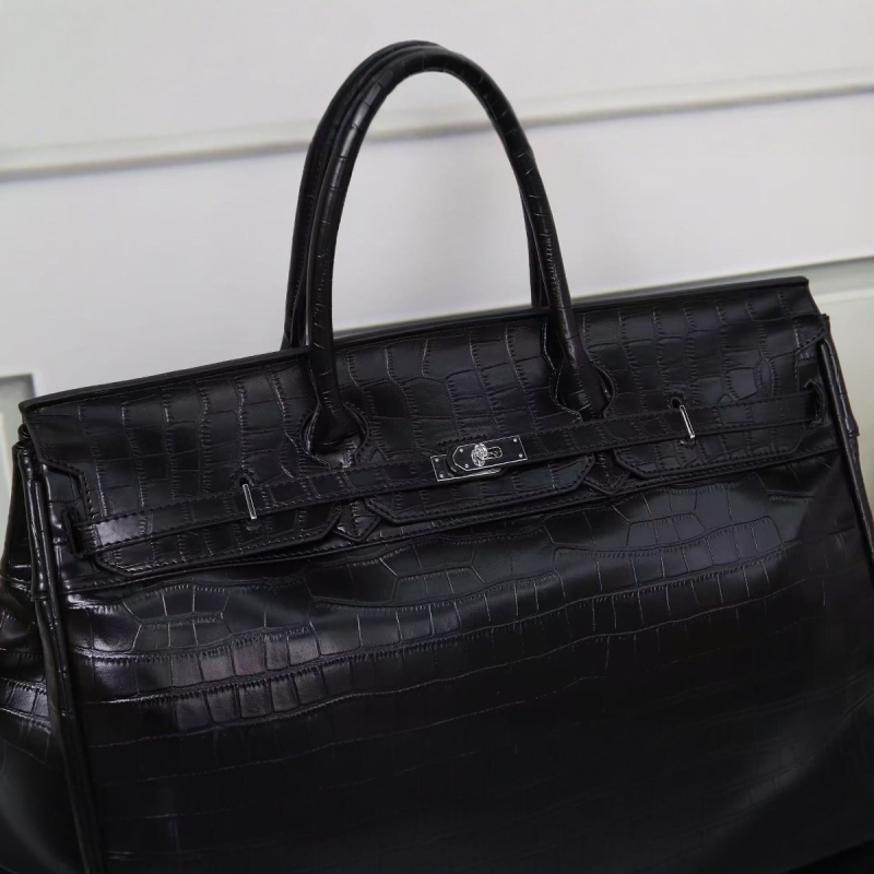 PU putna torba s krokodilskim uzorom, 50 cm, unisex preko ramena/crossbody, za 16-inčni laptop