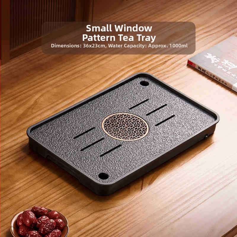 Yue séria: Kompaktná čajová tácka pre domáce použitie, nový model 2025, odvodnený tanier na čaj so suchým lúhovaním