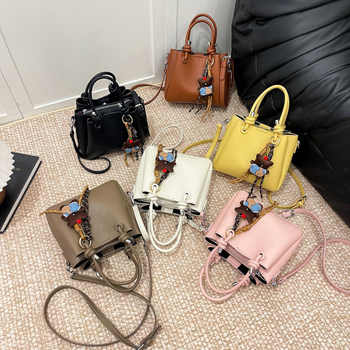 Ženska torba u korejskom stilu, PU koža, bucket torba, velika kapaciteta, više pretinaca, crossbody s jednim remenom
