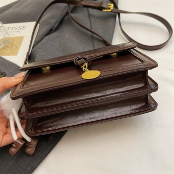 2025 nova ženska crossbody torba – kompaktna kvadratna torba s retro teksturom