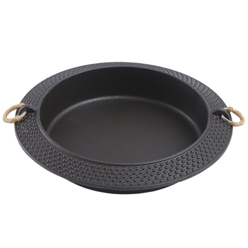 Placă din fontă cu bază plată, pentru hot pot și sukiyaki, compatibilă cu plita cu inducție, placă de grătar coreeană