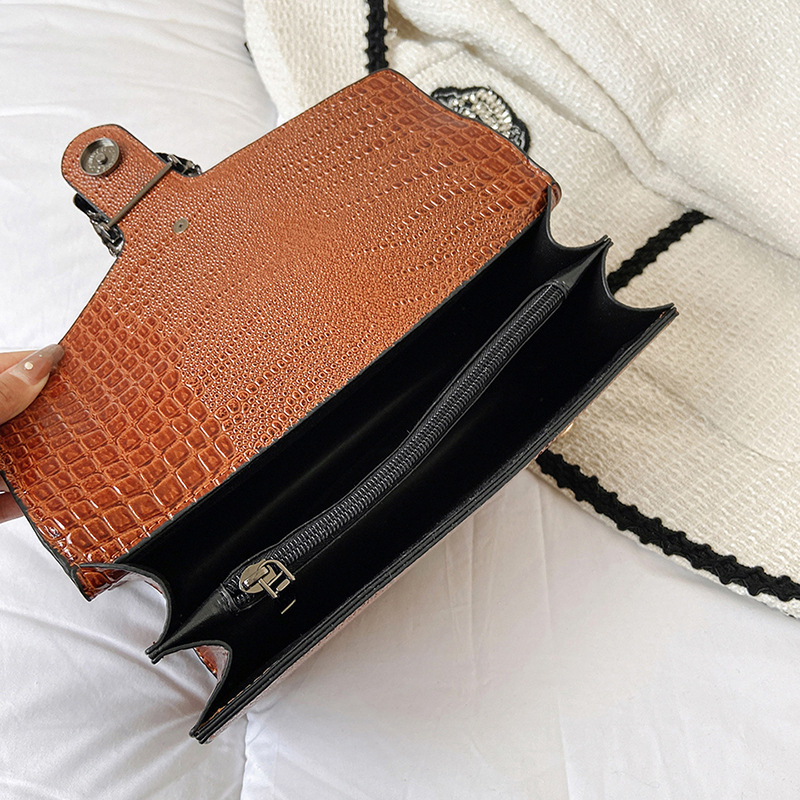 PU lančana torbica za rame, ženska crossbody torba, moderna, mala kvadratna torba