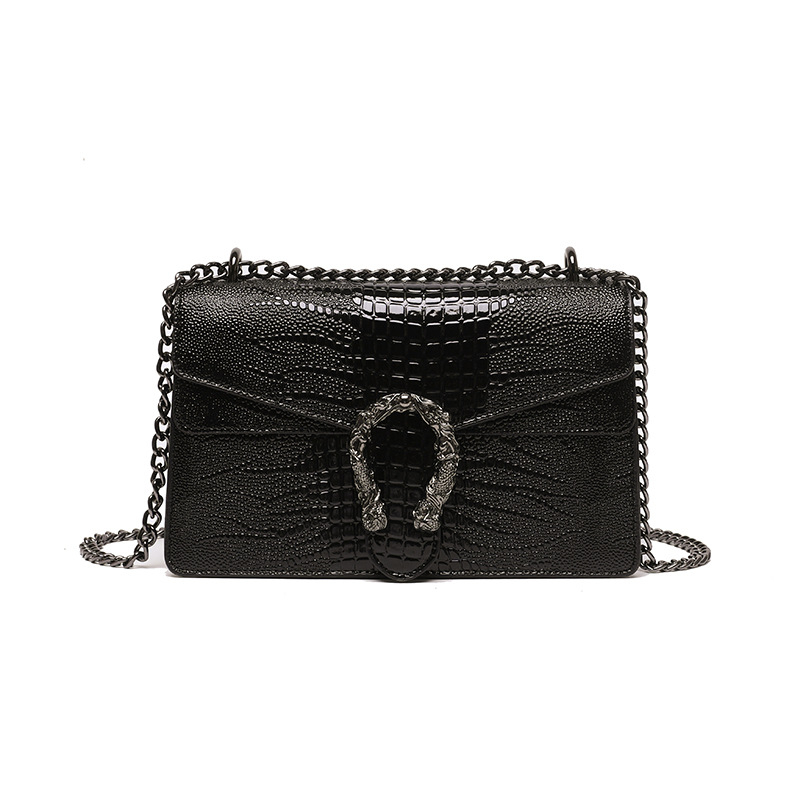 PU lančana torbica za rame, ženska crossbody torba, moderna, mala kvadratna torba