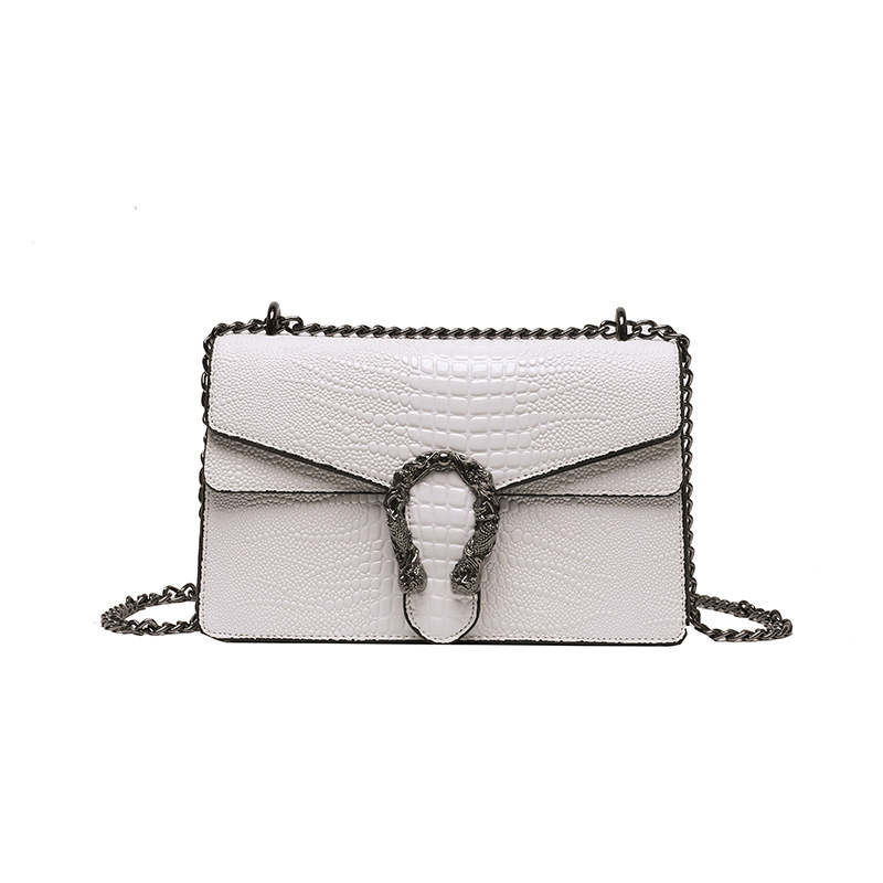 PU lančana torbica za rame, ženska crossbody torba, moderna, mala kvadratna torba