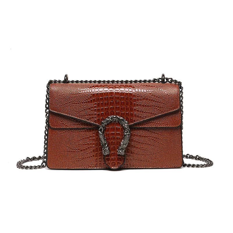 PU lančana torbica za rame, ženska crossbody torba, moderna, mala kvadratna torba