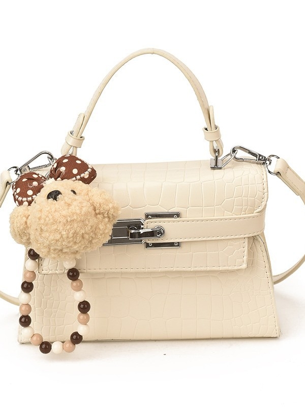 Ženska mala kvadratna torbica s retro dojmov, PU koža, crossbody naramenica, gradski ležerni stil
