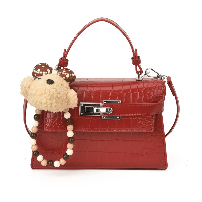 Ženska mala kvadratna torbica s retro dojmov, PU koža, crossbody naramenica, gradski ležerni stil
