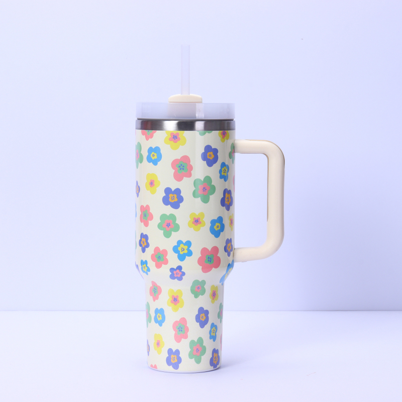 Cană termică din oțel inoxidabil 304, capacitate mare 40oz, pentru mașină, cu pai