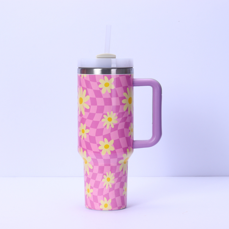 Cană termică din oțel inoxidabil 304, capacitate mare 40oz, pentru mașină, cu pai