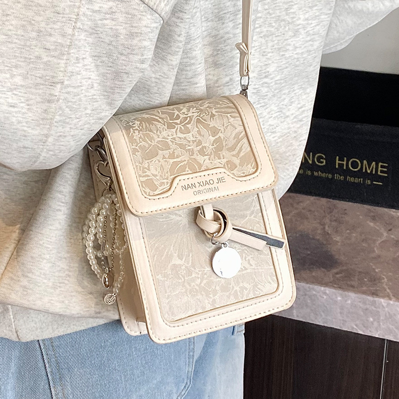 Ženska PU mala kvadratna crossbody torbica — minimalistički i luksuzan stil, s pretincem za telefon, ljeto 2025