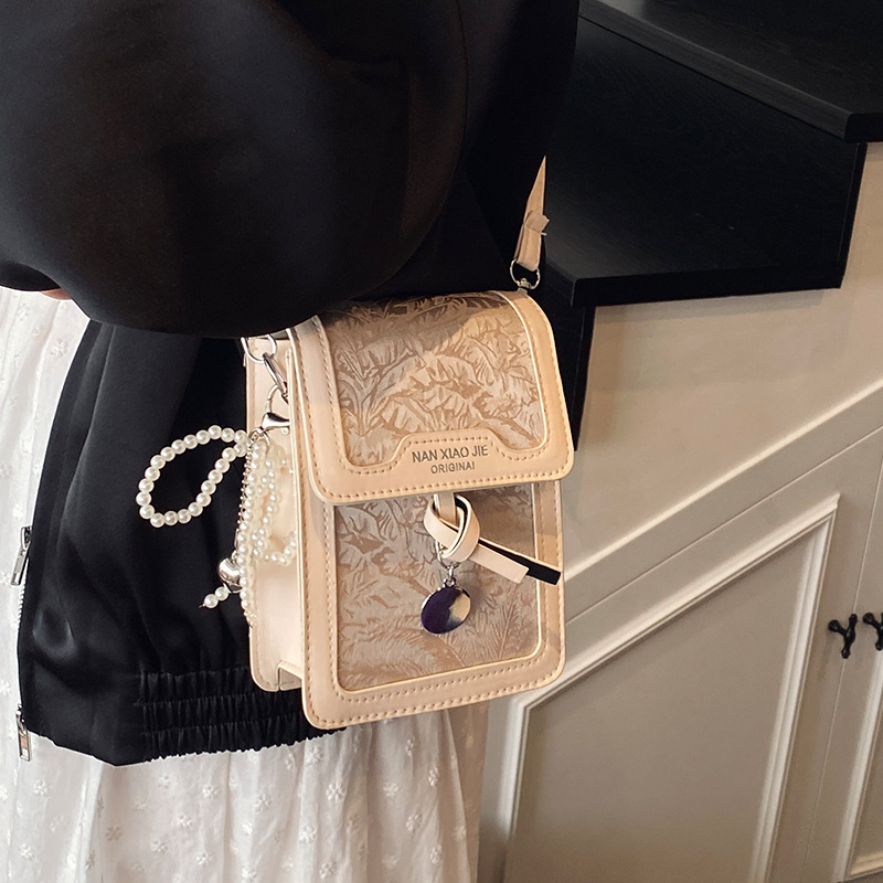 Ženska PU mala kvadratna crossbody torbica — minimalistički i luksuzan stil, s pretincem za telefon, ljeto 2025