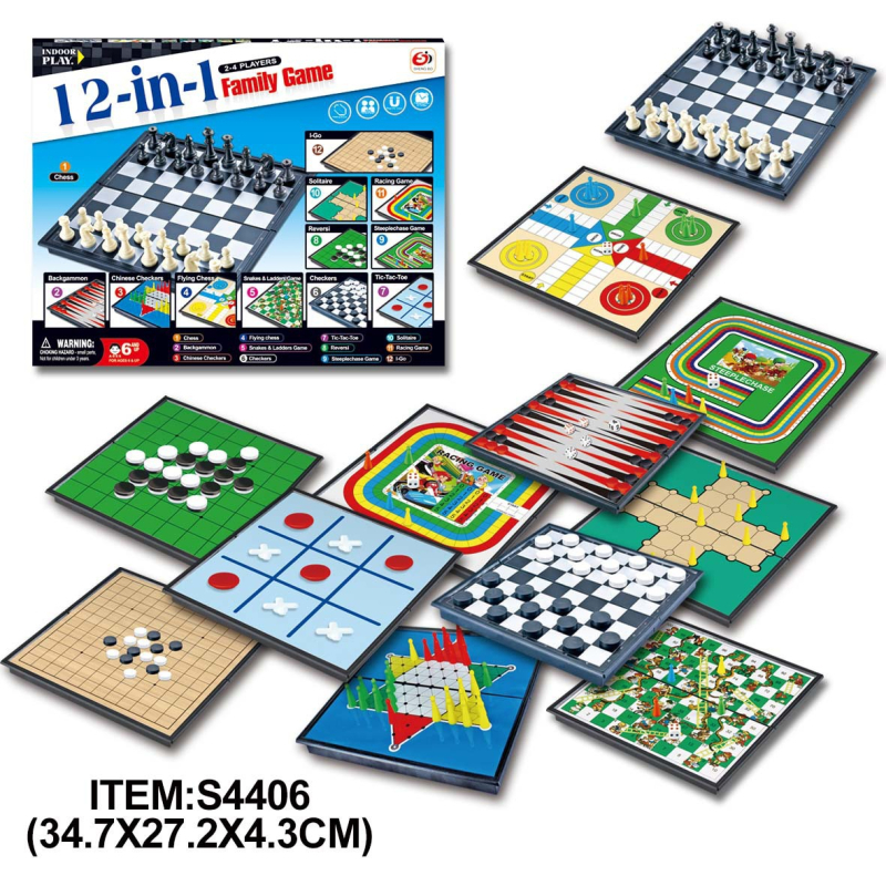 6-u-1 magnetska sklopiva ploča za igre: šah, dama, backgammon, zmije i stepenice, letajući šah – edukativna društvena igra za dvoje