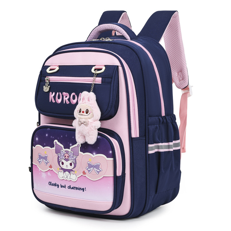 Lagani dječji ruksak s zaštitom leđa za 1-3. razred, unisex, Oxford platno, karikatura uzorak