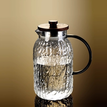 Carafă din sticlă pentru apă rece, rezistentă la temperaturi înalte, design modern minimalist, capacitate mare