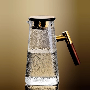 Carafă din sticlă pentru apă rece, rezistentă la temperaturi înalte, design modern minimalist, capacitate mare