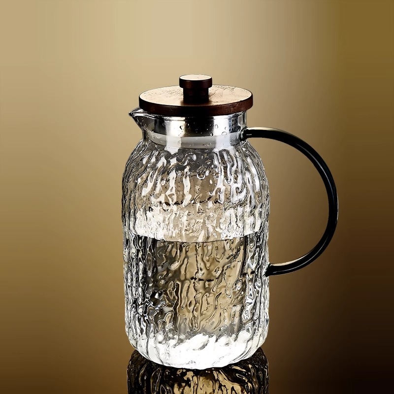 Carafă din sticlă pentru apă rece, rezistentă la temperaturi înalte, design modern minimalist, capacitate mare