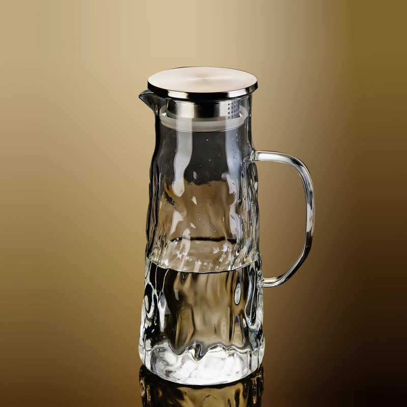 Carafă din sticlă pentru apă rece, rezistentă la temperaturi înalte, design modern minimalist, capacitate mare